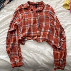 F21 Cropped Flannel